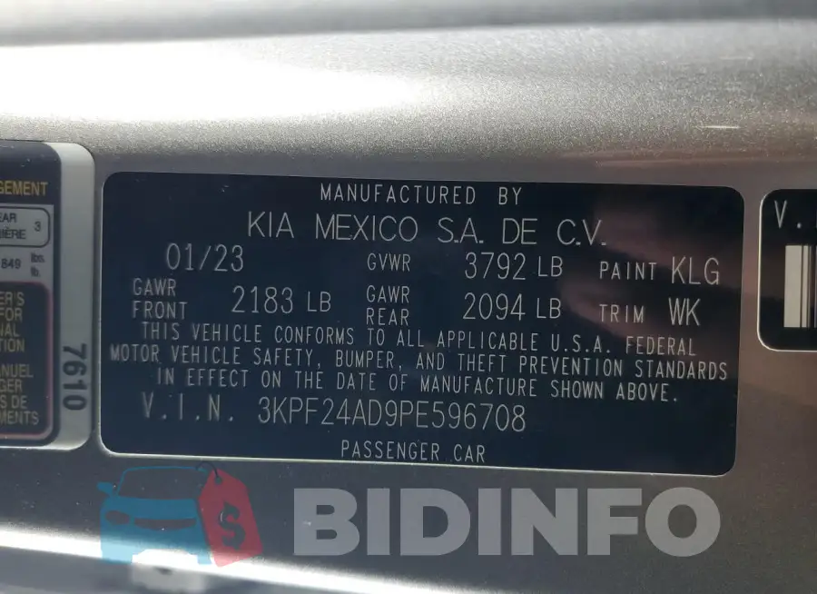 3KPF24AD9PE596708 Photo# 12