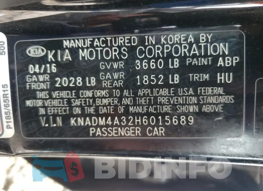 KNADM4A32H6015689 Photo# 13