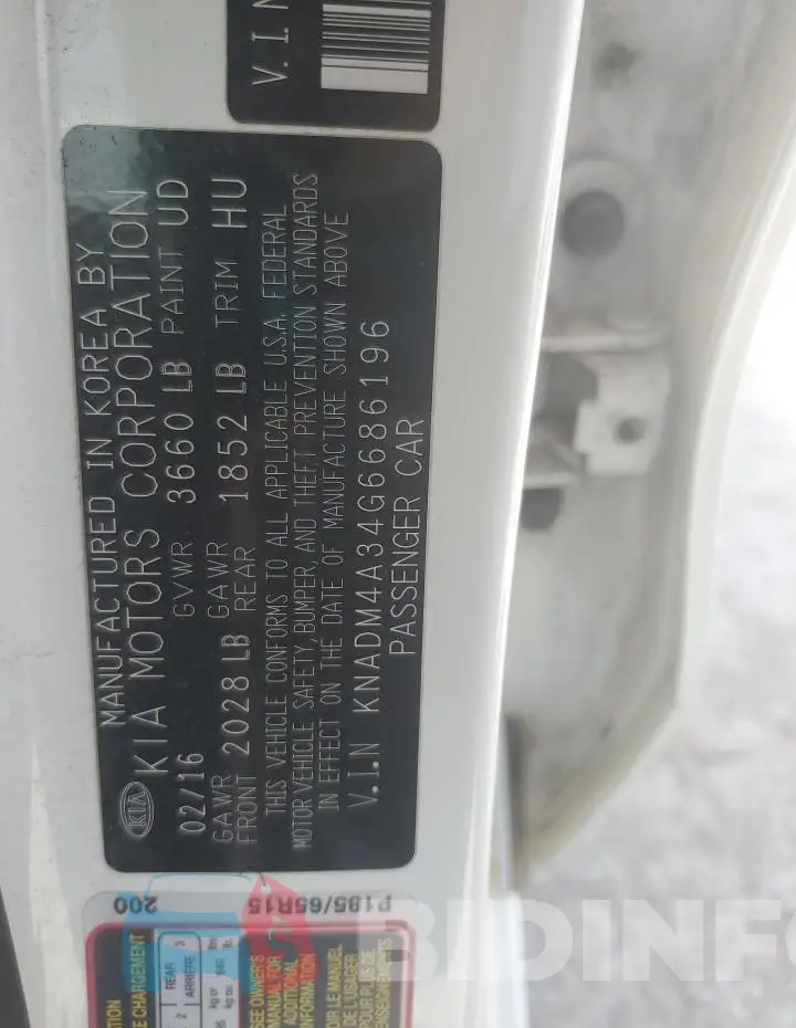 KNADM4A34G6686196 Photo# 12