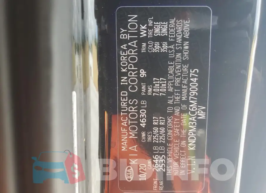 KNDPM3AC6M7900475 Photo# 13