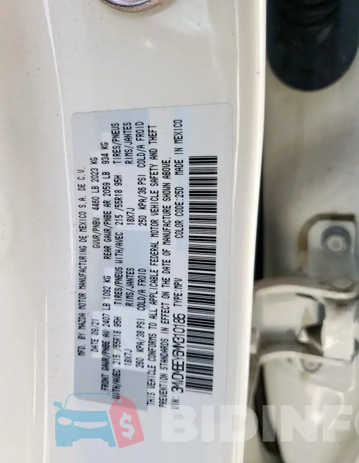 3MVDMBEY6MM310185 Photo# 13