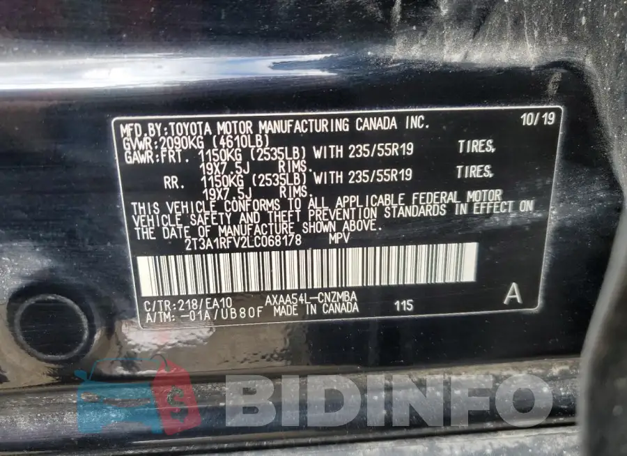 2T3A1RFV2LC068178 Photo# 13