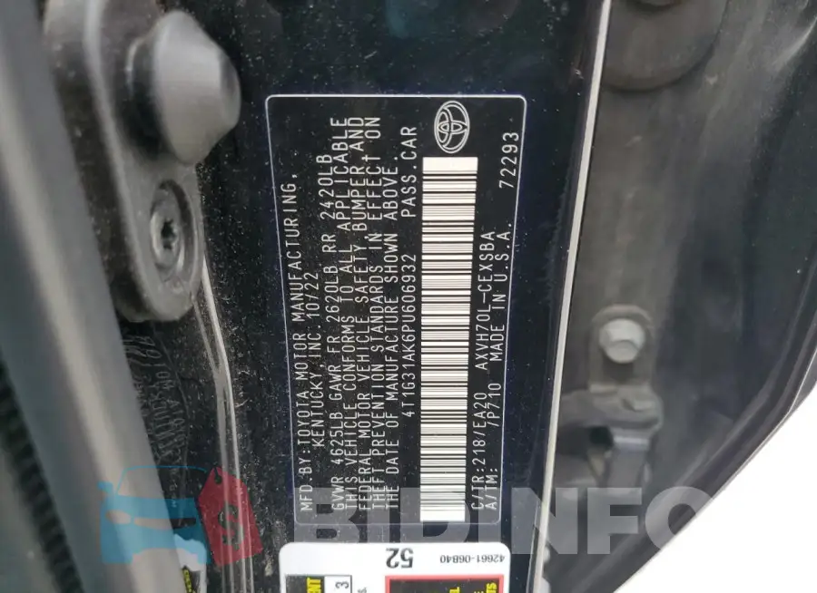 4T1G31AK6PU606932 Photo# 12