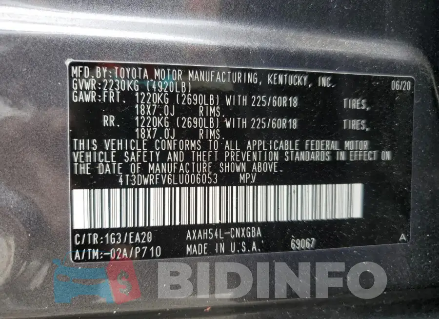 4T3DWRFV6LU006053 Photo# 12