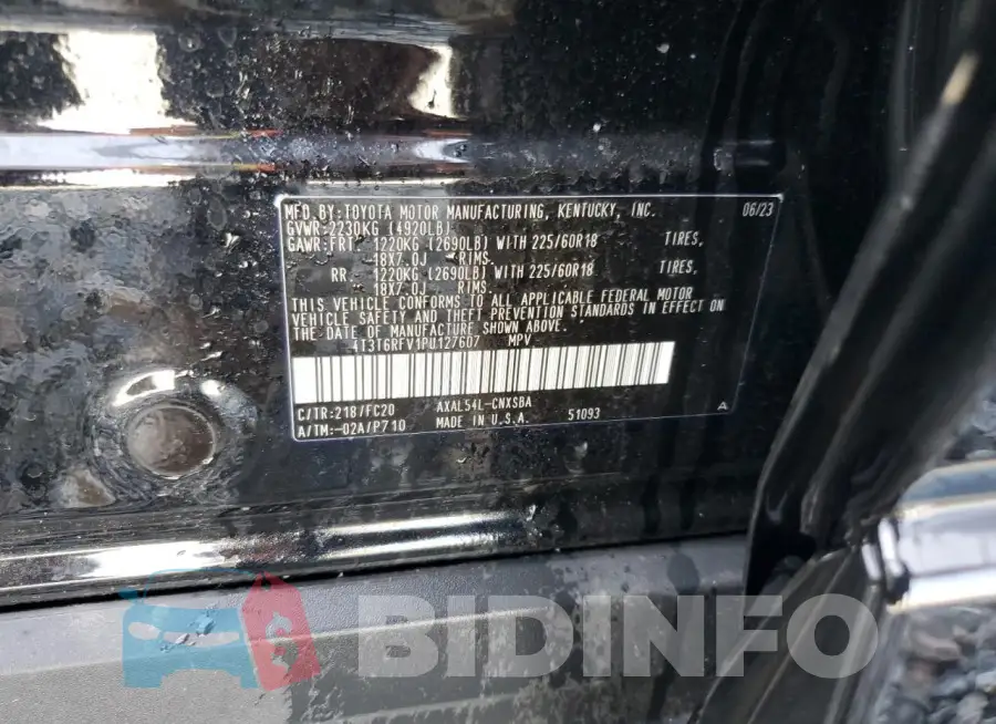 4T3T6RFV1PU127607 Photo# 14