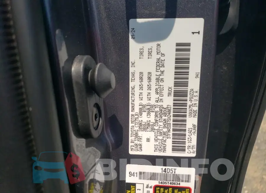 5TFNA5DB7SX240037 Photo# 12