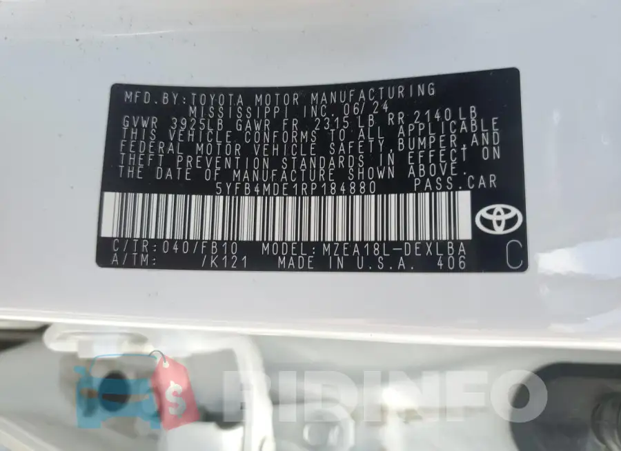 5YFB4MDE1RP184880 Photo# 12