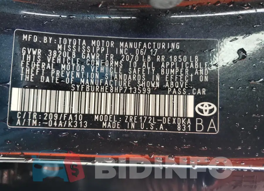 5YFBURHE8HP713599 Photo# 12