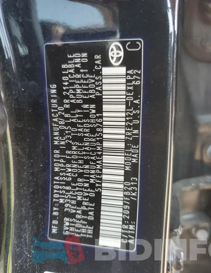 5YFEPMAE4MP158761 Photo# 12
