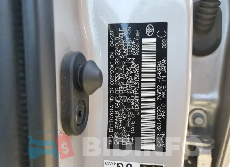 JTDKARFP7L3158983 Photo# 12