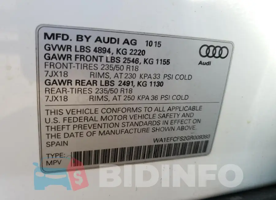 WA1EFCFS2GR009393 Photo# 13