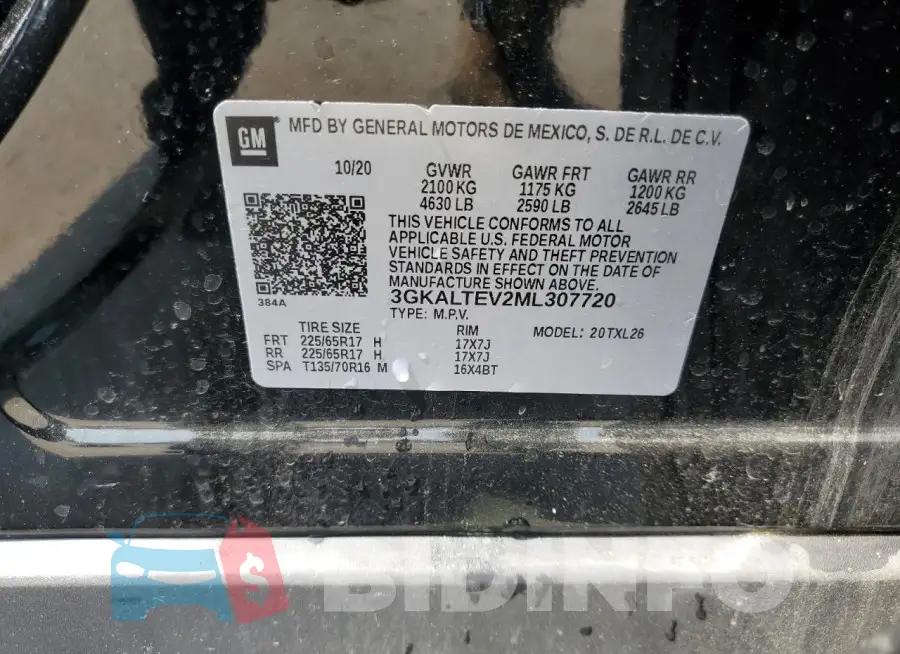 3GKALTEV2ML307720 Photo# 13
