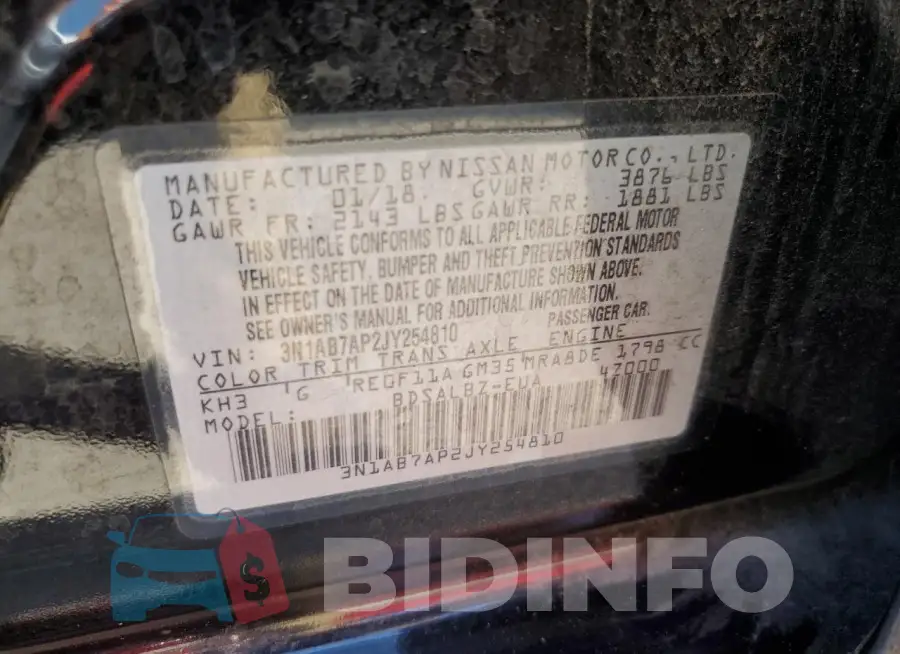 3N1AB7AP2JY254810 Photo# 12