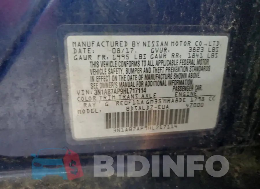 3N1AB7AP9HL717114 Photo# 12