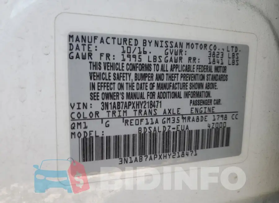 3N1AB7APXHY218471 Photo# 12