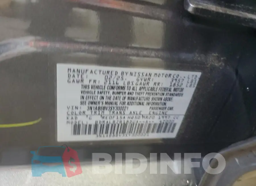 3N1AB8BV3SY300021 Photo# 12
