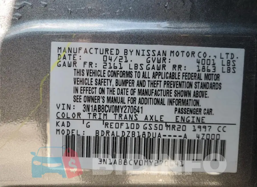 3N1AB8CV0MY270641 Photo# 13