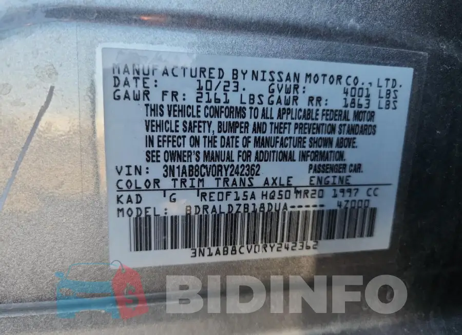 3N1AB8CV0RY242362 Photo# 13