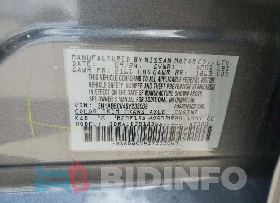3N1AB8CV4SY233069 Photo# 12