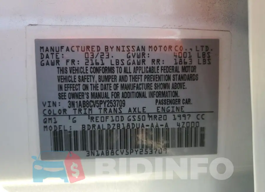 3N1AB8CV5PY253709 Photo# 12