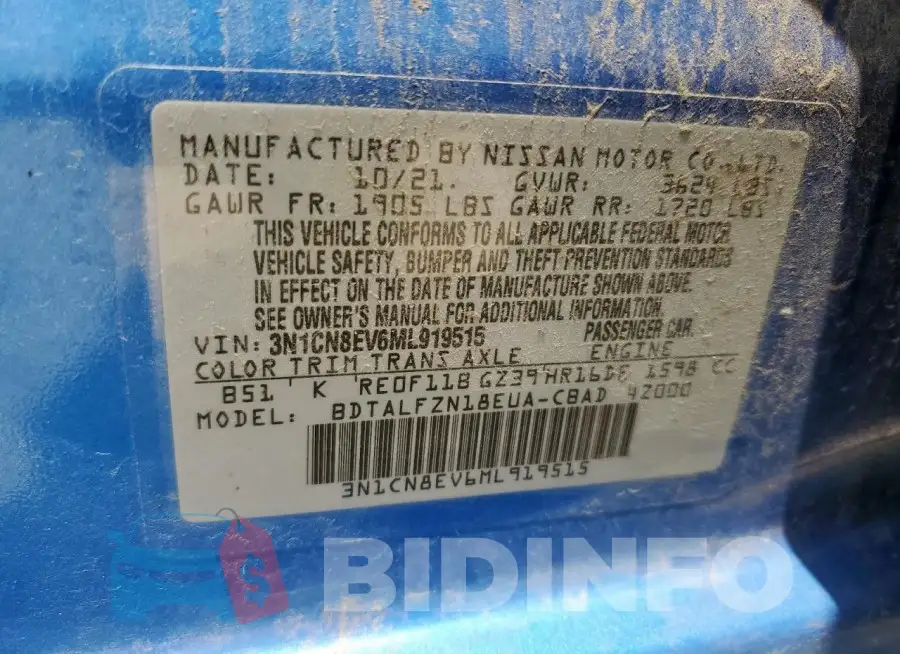 3N1CN8EV6ML919515 Photo# 12