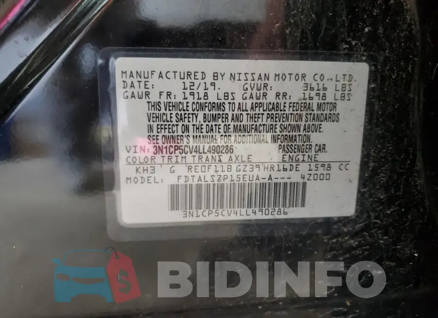 3N1CP5CV4LL490286 Photo# 12