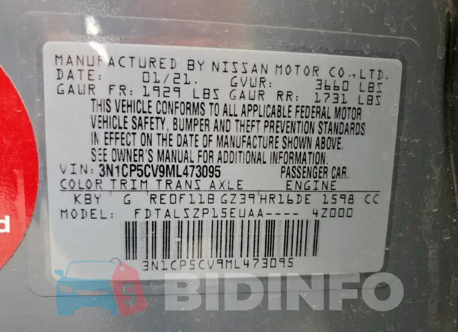 3N1CP5CV9ML473095 Photo# 13