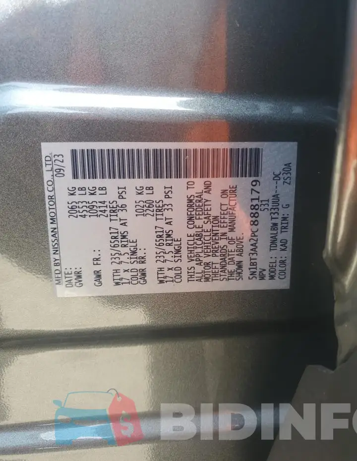 5N1BT3AA2PC888179 Photo# 13