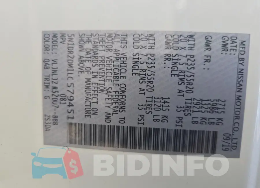 5N1DR2DM1LC579451 Photo# 10