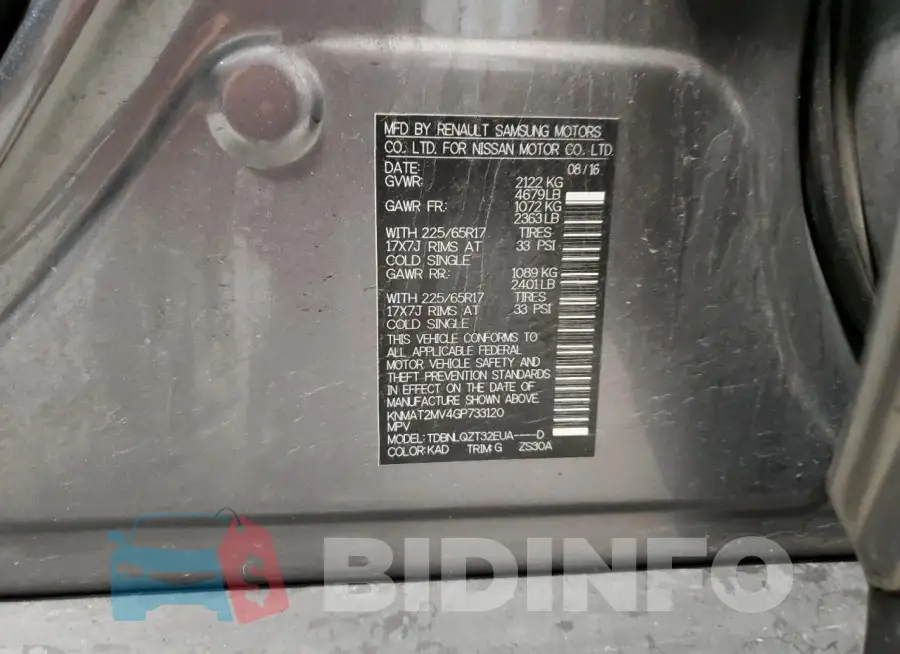 KNMAT2MV4GP733120 Photo# 13