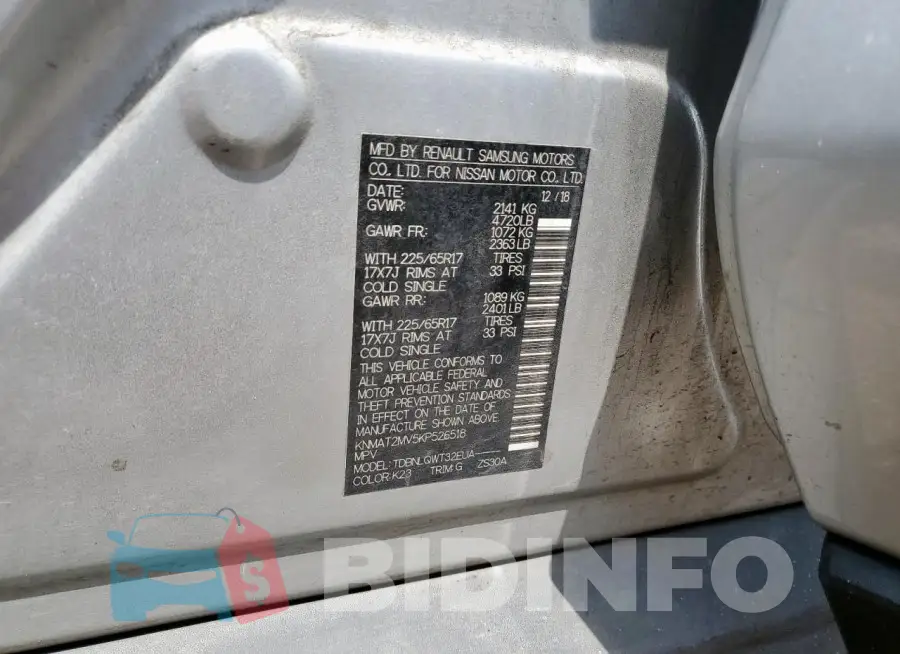 KNMAT2MV5KP526518 Photo# 12