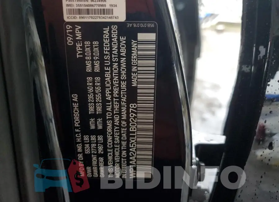 WP1AA2A5XLLB02978 Photo# 13