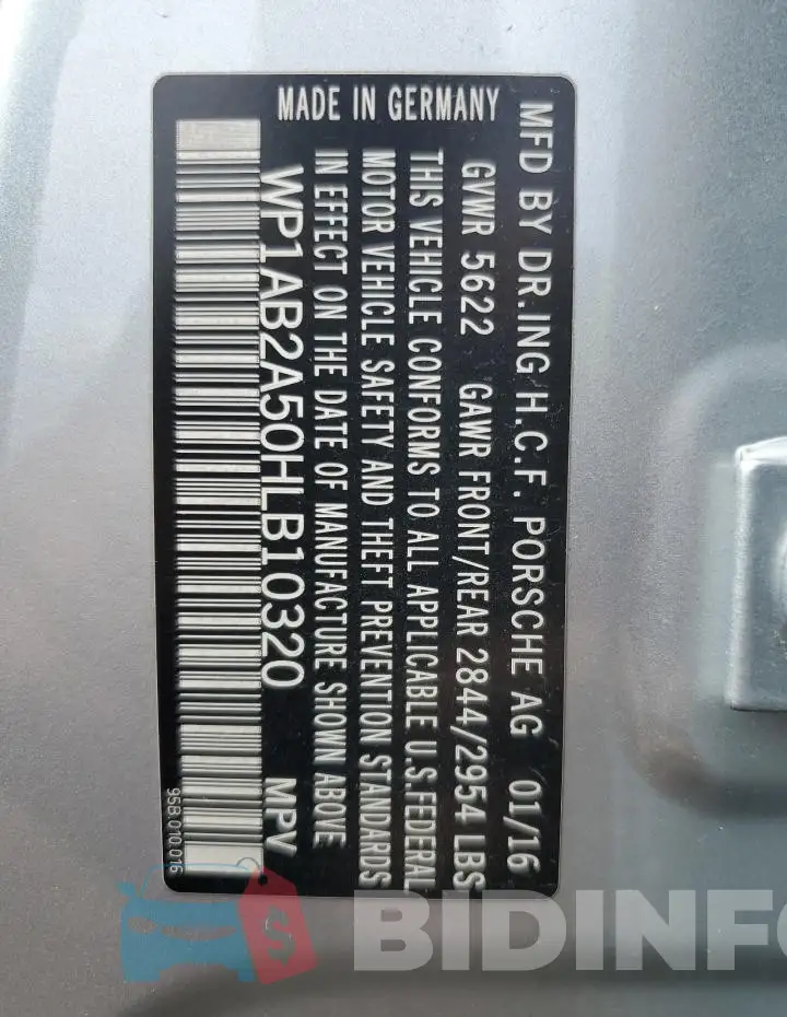 WP1AB2A50HLB10320 Photo# 13