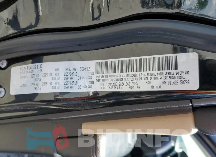 1C4PJMDS1GW241846 Photo# 14