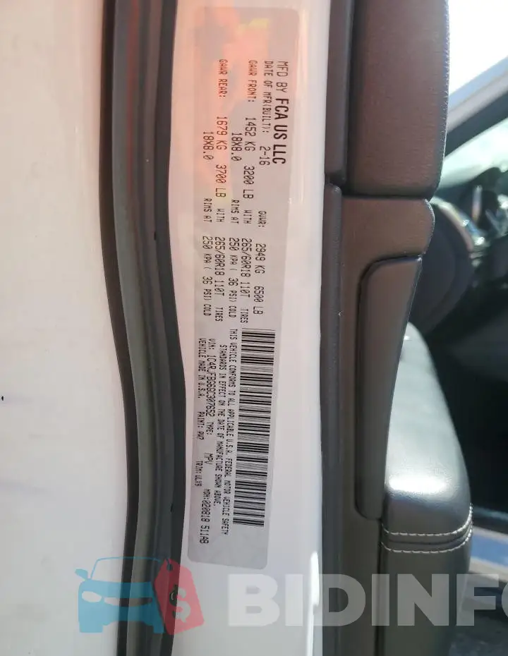1C4RJFBG6GC307652 Photo# 13