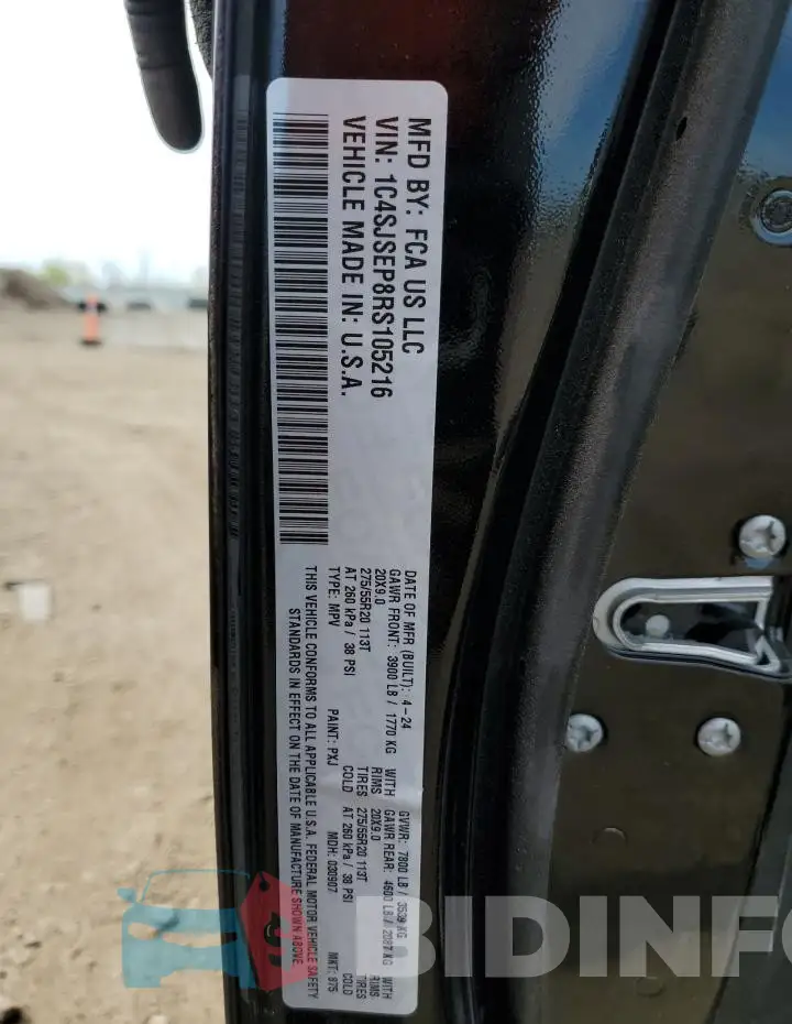 1C4SJSEP8RS105216 Photo# 14