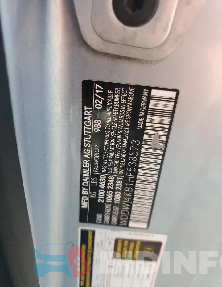 WDDWJ4KB1HF538573 Photo# 12