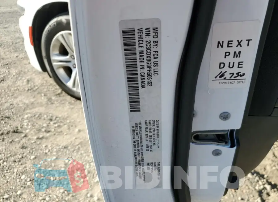2C3CDXBG0PH506152 Photo# 13
