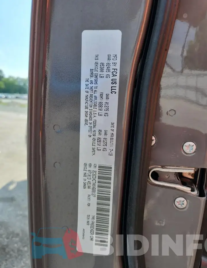 2C3CDXCTXKH689127 Photo# 12