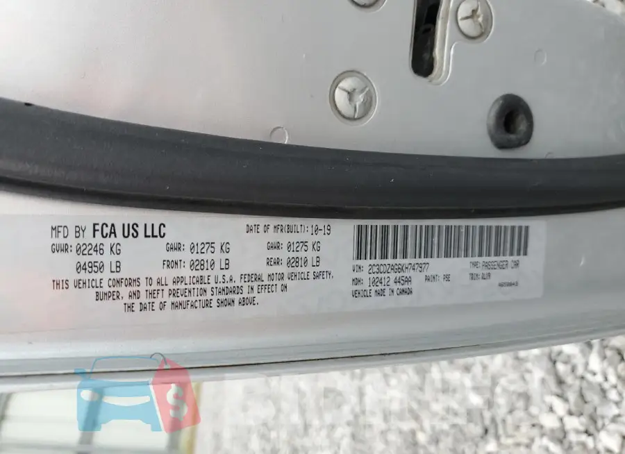 2C3CDZAG6KH747977 Photo# 12