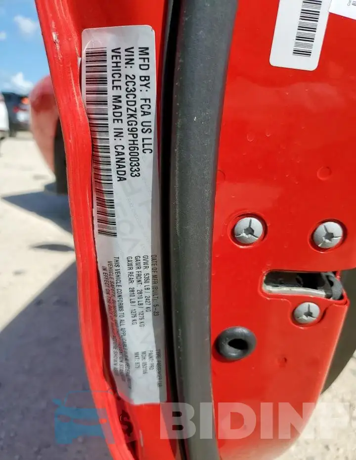 2C3CDZKG9PH600333 Photo# 12