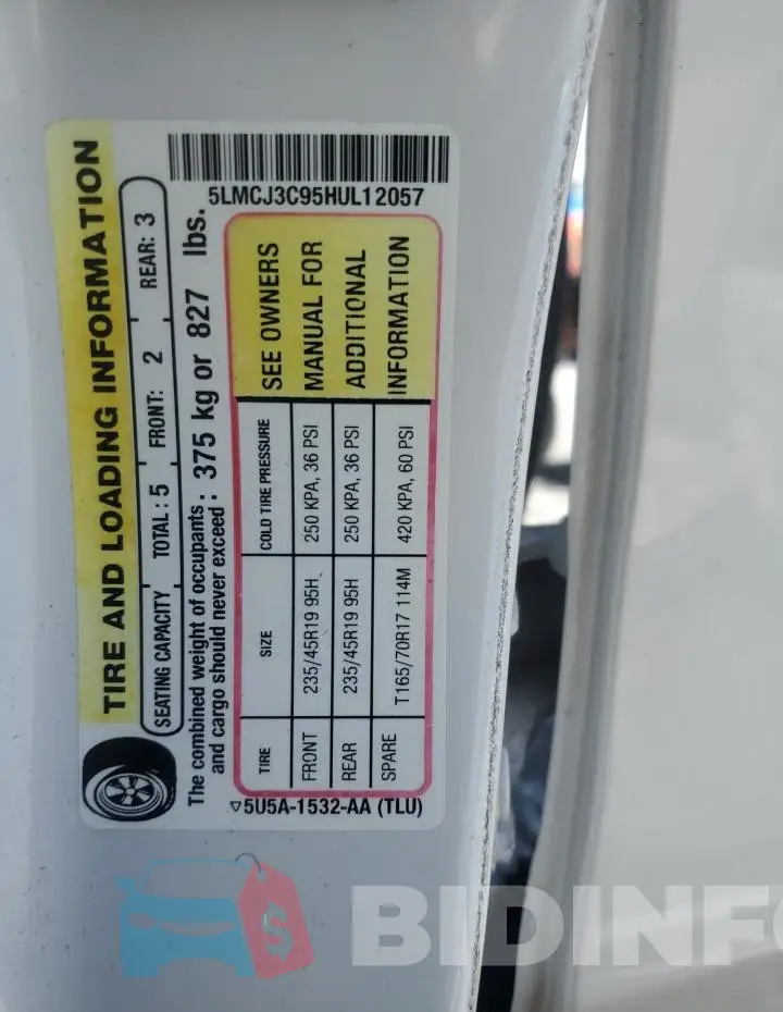 5LMCJ3C95HUL12057 Photo# 13
