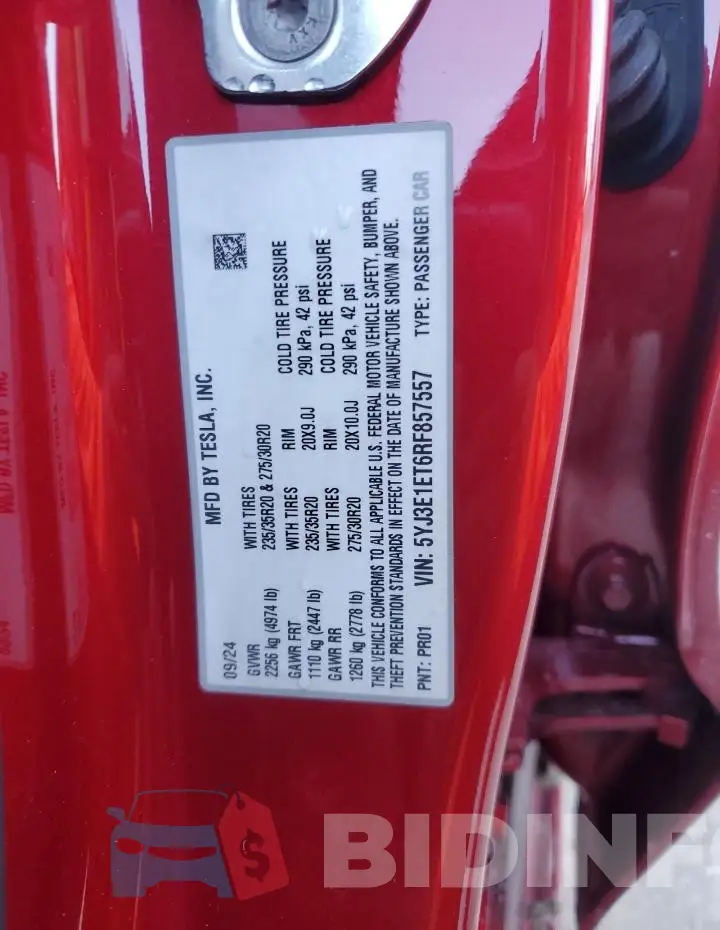 5YJ3E1ET6RF857557 Photo# 12