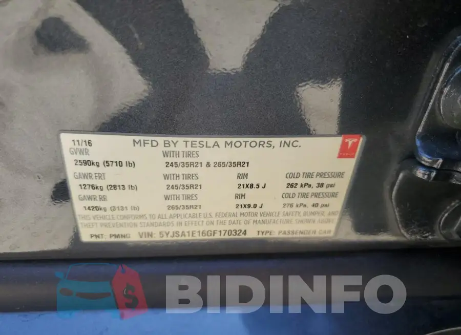 5YJSA1E16GF170324 Photo# 13