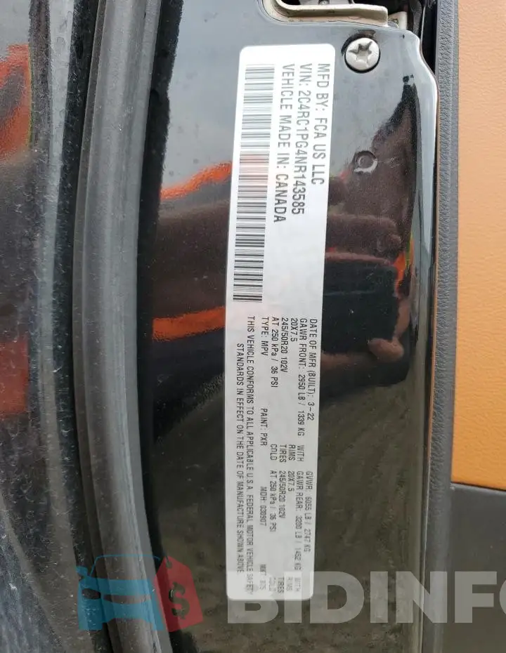 2C4RC1PG4NR143585 Photo# 13