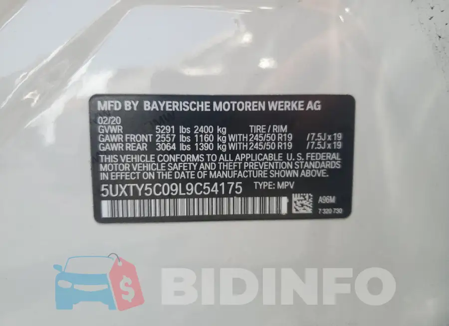 5UXTY5C09L9C54175 Photo# 13