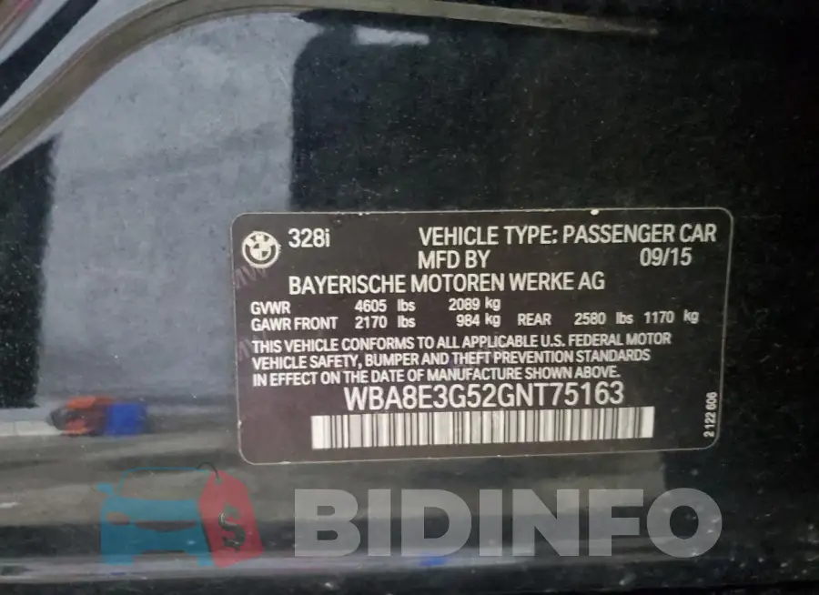 WBA8E3G52GNT75163 Photo# 12