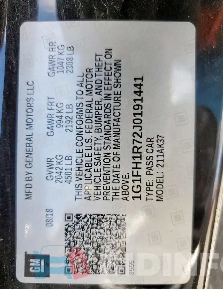 1G1FH1R72J0191441 Photo# 13