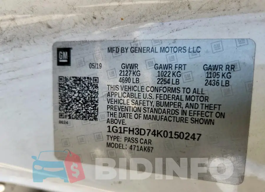 1G1FH3D74K0150247 Photo# 12