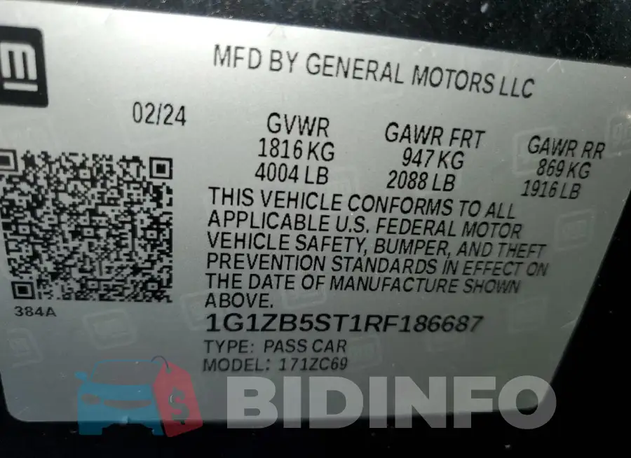 1G1ZB5ST1RF186687 Photo# 13